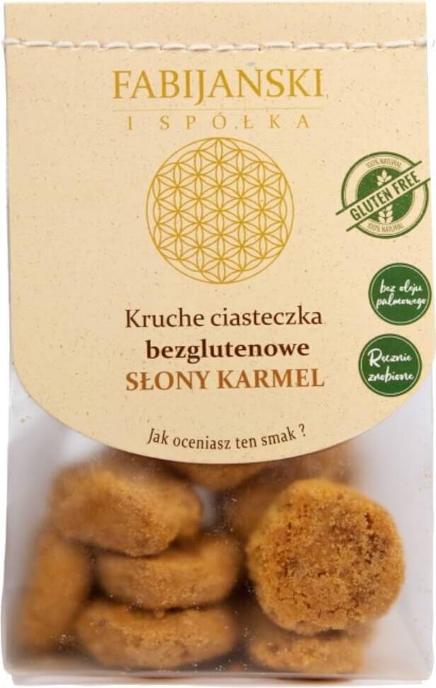 Glutenfreie salzige Karamellkekse BIO 100 g - FABIJAŃSCY