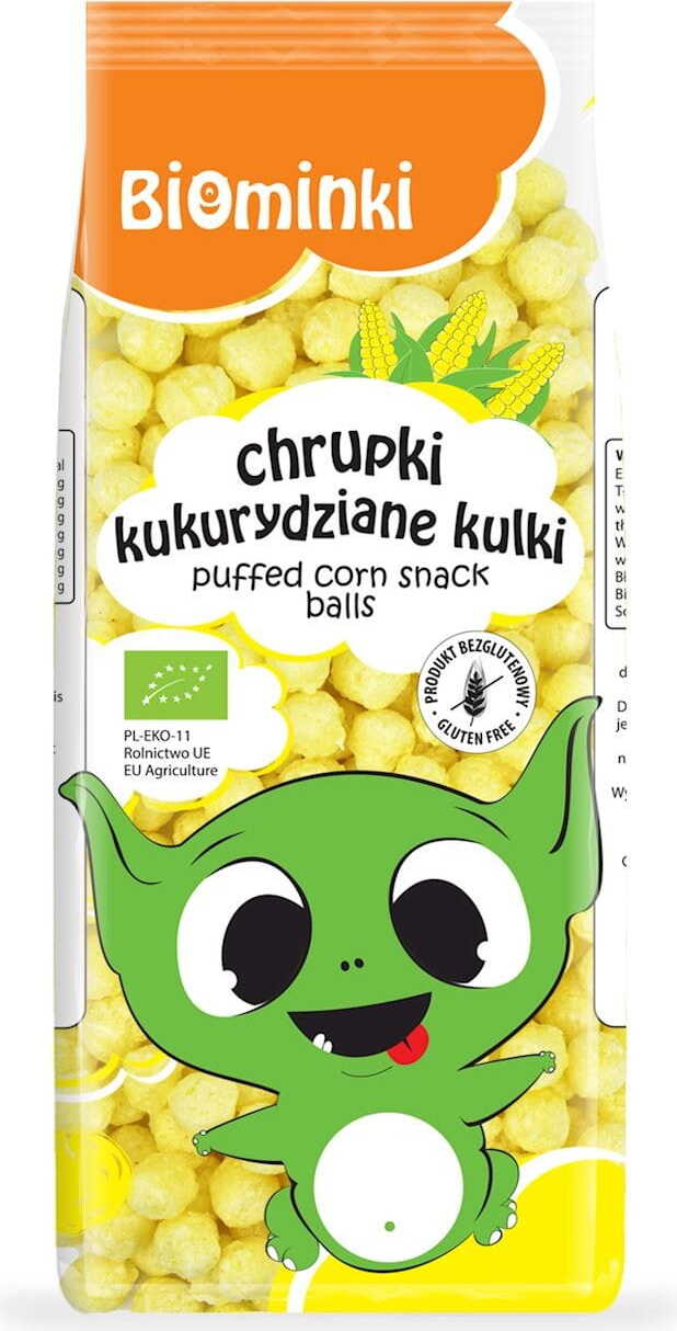 Maischips glutenfreie Kugeln BIO 60 g - BIOMINKI