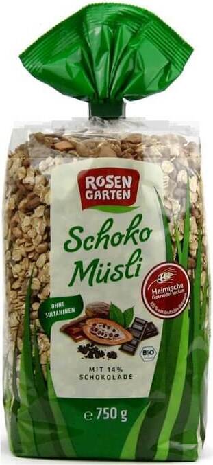 Müsli mit Schokolade BIO 750 g ROSENGARTEN