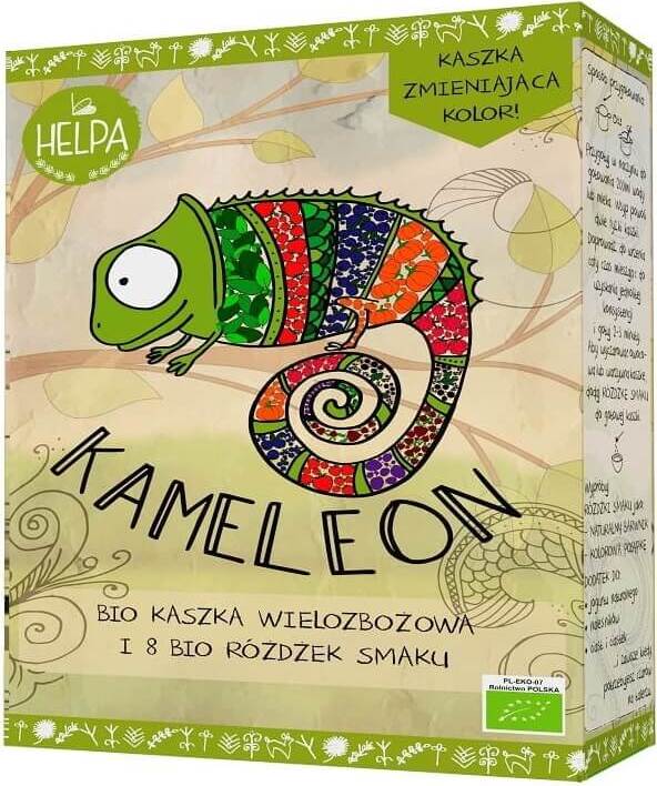 Chamäleon - Mehrkornbrei mit 8 Aromastäben (gefriergetrocknetes Obst und Gemüse) BIO (300 g + 16 g) - HELPA