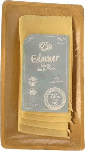 Edamerkäse (Edamer) Scheiben BIO (40% Fett in der Trockenmasse) 150 g - OMA