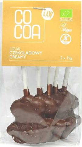 Glutenfreie Schoko-Creme-Lutscher BIO (5 x 15 g) 75 g - COCOA