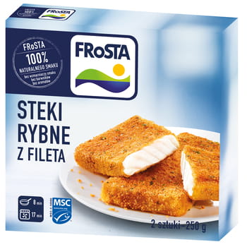 Frostgefrorene Fischfiletsteaks 250g