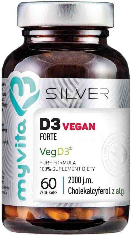 Vitamin D3 D - 3 vegD3 vegan FORTE 2000 iu 120 Kapseln 60 g MYVITA SILVER PURE