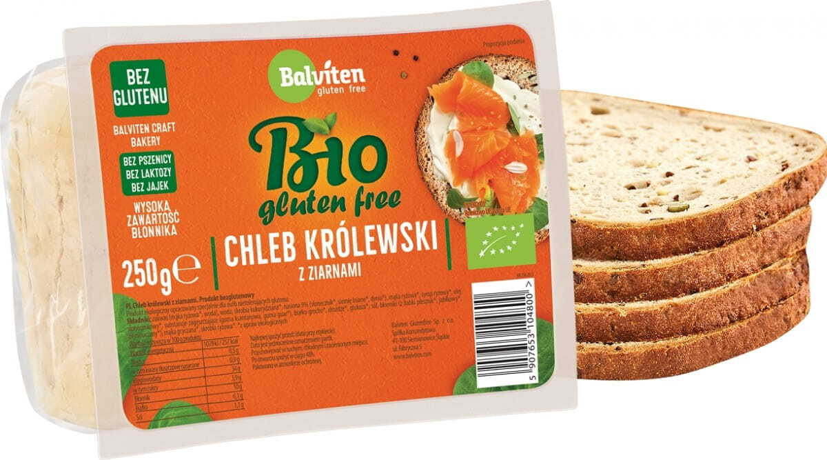 Königliches Getreidebrot glutenfrei BIO 250 g - BALVITEN