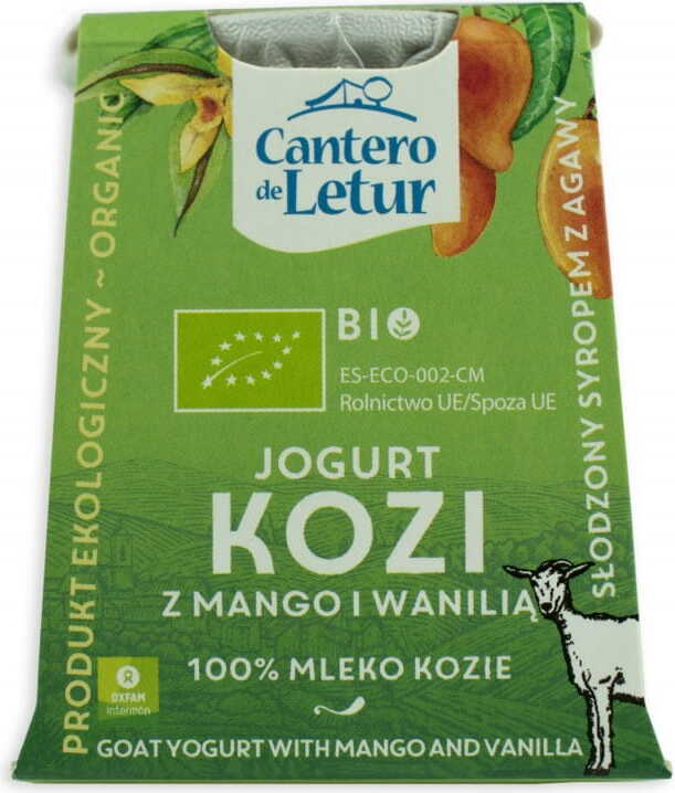 Ziegenjoghurt mit Mango und Vanille BIO 125 g CANTERO DE LETU