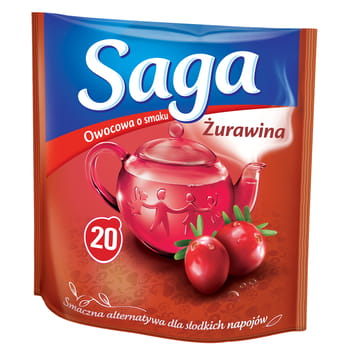 Saga Cranberry-Früchtetee 20 Beutel 1,7 g