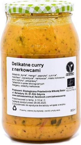 Zartes Curry mit Cashewnüssen und Mango BIO 900 ml - BESTELLUNG