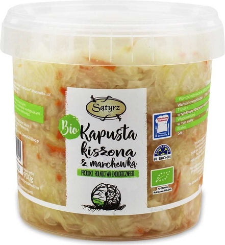 Sauerkraut mit Karotten BIO 900 g (Eimer) - SĄTYRZ