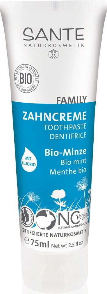 Zahnpasta Minze mit Fluorid eco 75 ml - SANTE