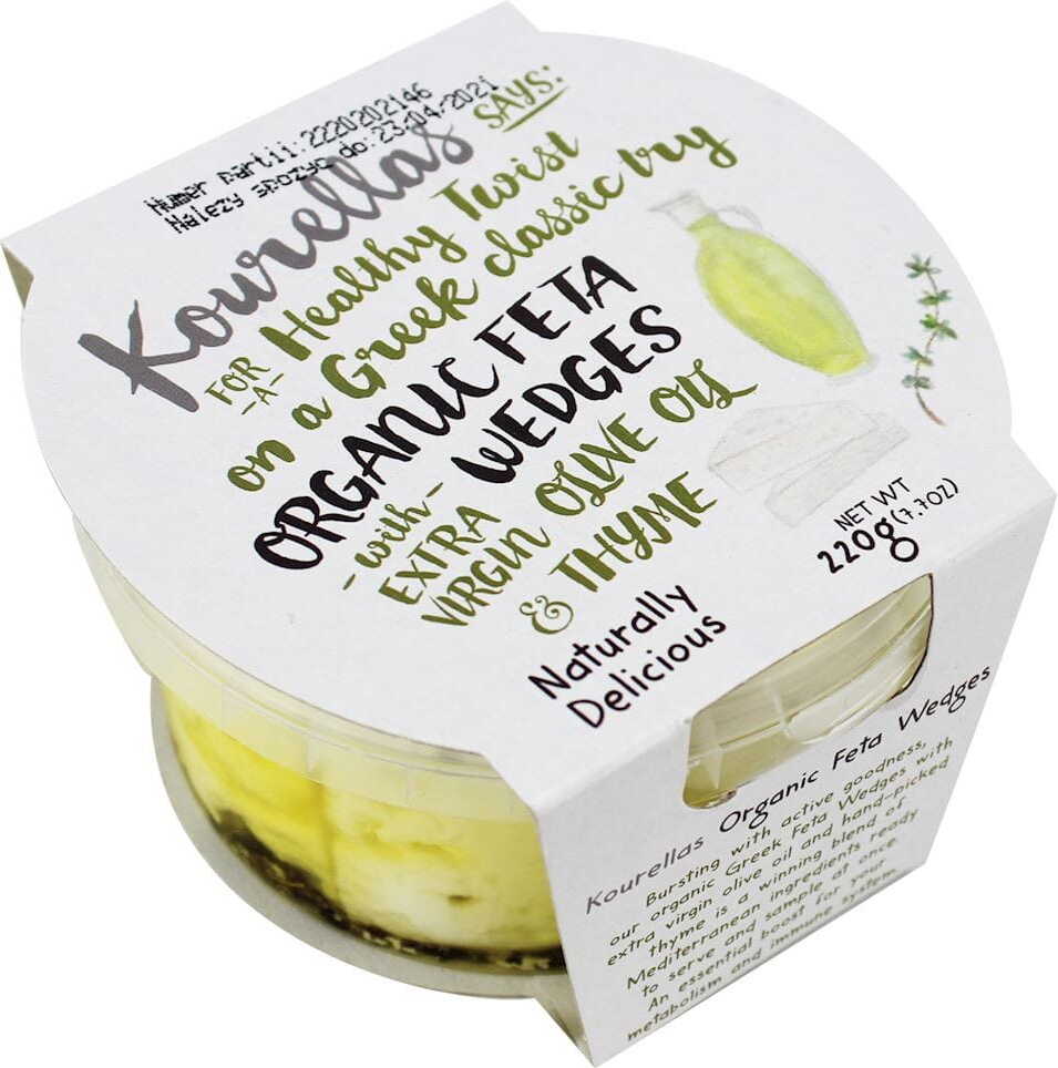 Feta-Käse mit Thymian in Olivenöl BIO 220 g - KOURELLAS