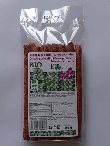 Vollkorn-Grissini-Brotfinger mit roter Beete BIO 80 g - ENVOY