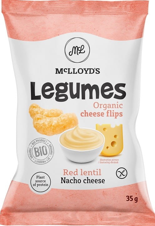 Käsechips mit roten Linsen glutenfrei BIO 35 g MCLLOYDS