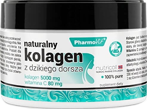 Kollagen aus wildem Kabeljau 5000 mg und Vitamin C 80 mg Pulver 1016 g PHARMOVIT