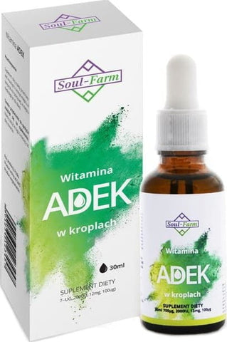 Vitamin ADEK in Tropfen (700 mcg + 2000 IE + 100 mcg + 12 mg) 30 ml - SOUL FARM