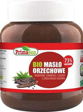 Erdnusscreme mit Johannisbrot- und Agavensirup BIO 340 g - PRIMAECO