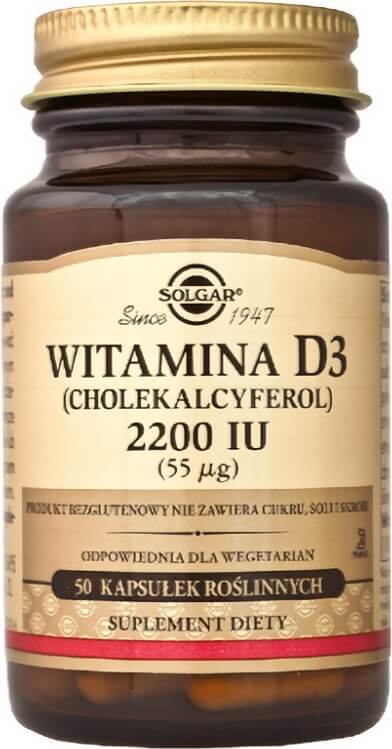 Vitamin D3 2200 IE 55 µg Cholecalciferol 50 Kapseln SOLGAR