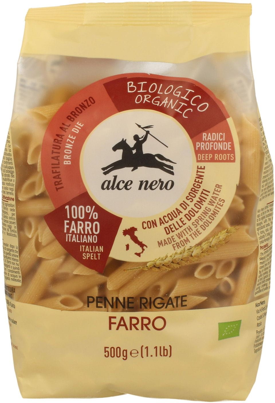 Penne (Dinkel) Nudeln BIO 500 g - ALCE NERO