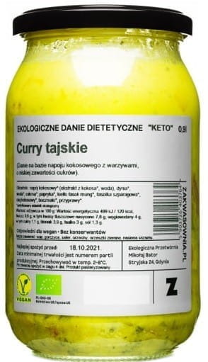 Mildes Thai-Keto-Curry BIO 900 ml - SÄURE