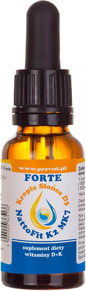 Vitamin D3 + K2 MK - 7 Natto Flüssigkeit FORTE 20ml 600 Tropfen BEWÄHRT