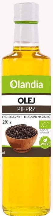 Kaltgepresstes Sonnenblumenöl mit Pfeffer BIO 250 ml - OLANDIA