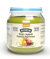 4 Monate Fruchtpüree Birne - Apfel ohne Zuckerzusatz glutenfrei demeter BIO 125 g - BIOBIM