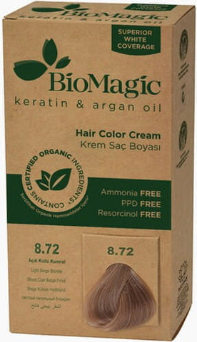 Hellbeigeblonde Haarfarbe (8.72) 250 g - BIOMAGIC