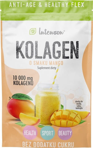 10000 MG Kollagen aromatisiert mit Mangopulver 108 g INTENSON