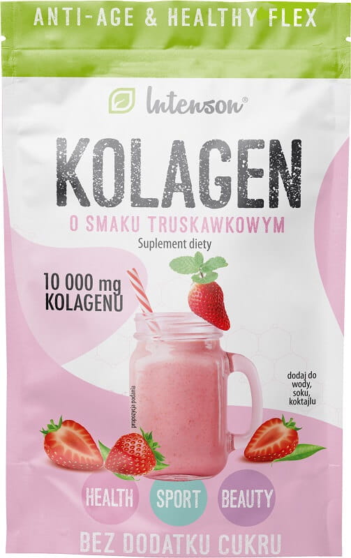 Collagen 10000 MG mit Pulver mit Erdbeergeschmack 107 g INTENSON