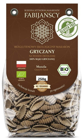 Buchweizennudeln Schalengnocchi Sardi glutenfrei BIO 250 g FABIJAŃSCY