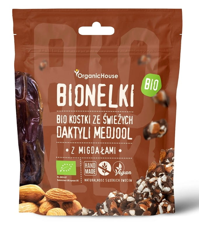 Dattelpralinen mit Mandeln glutenfrei BIO 50 g - BIO HAUS