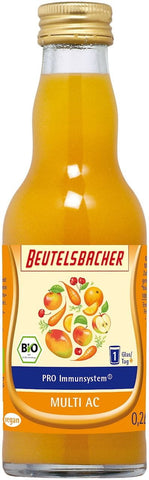 Fruchtshot Apfel - Orange - Mango mit Karotte BIO 200 ml - BEUTELSBACHER