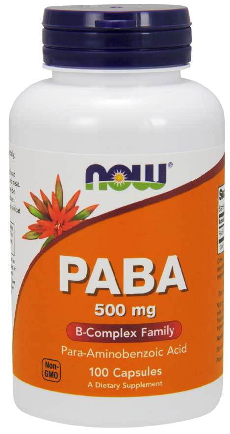 Paba para-Aminobenzoesäure 500 MG 100 Kapseln NOW FOODS