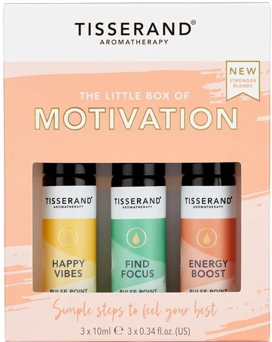 Die kleine Motivationsbox Set Rollon Ätherische Öle für mehr Motivation 3 x 10 ml TISSERAND