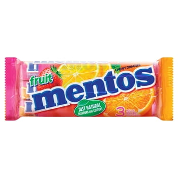 Mentos 3er Pack Obst 114g