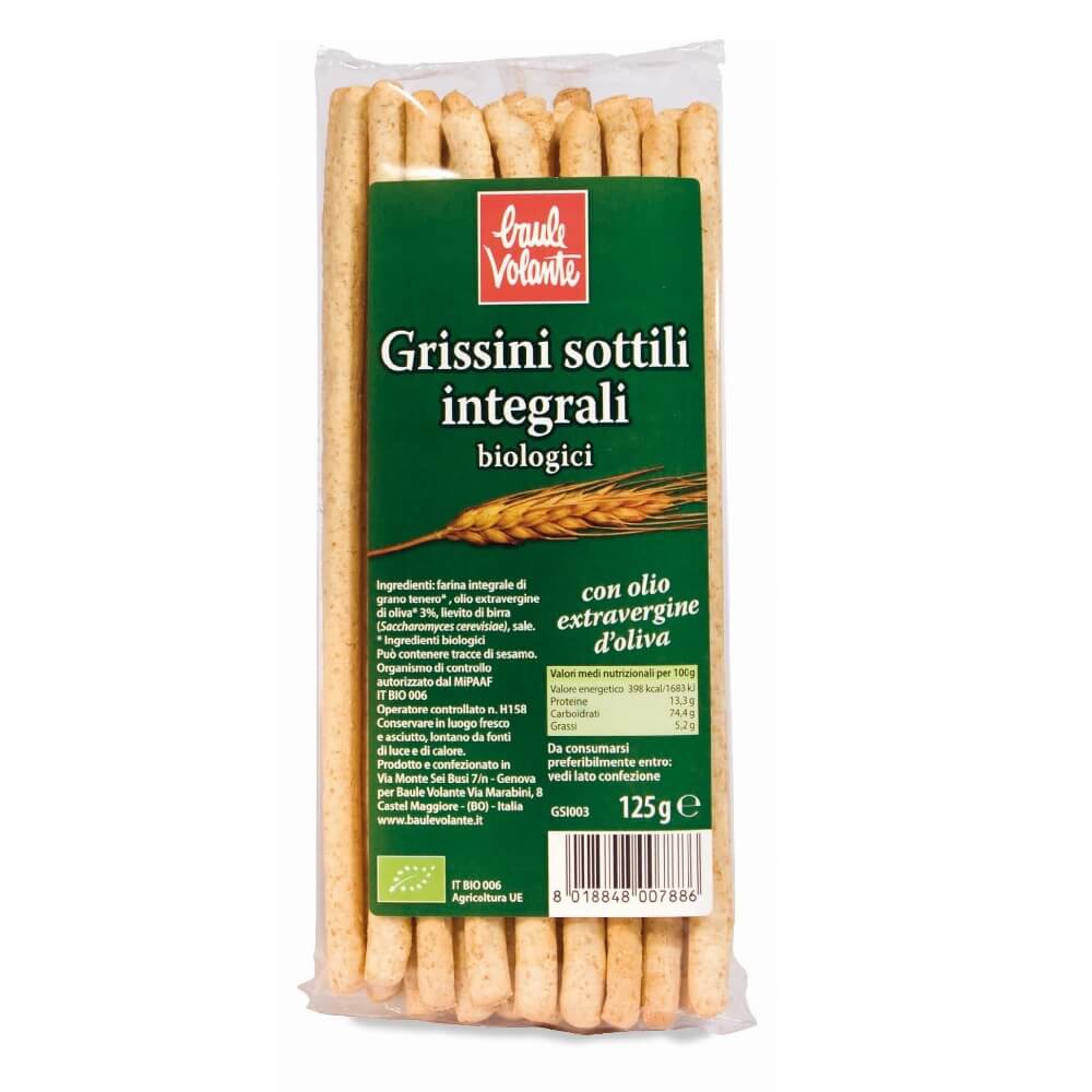 Grissini-Finger aus Vollkorn BIO 125 g BAULE VOLANTE