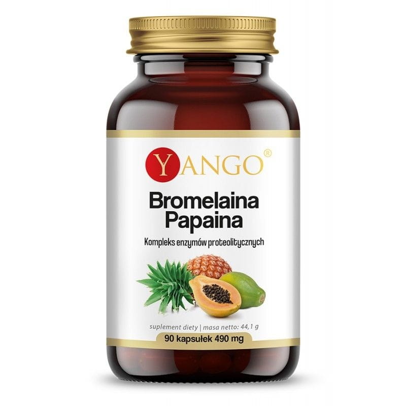 Bromelain und Papain 90 Kapseln YANGO