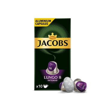 Gemahlener Kaffee Lungo Intenso 8 Jacobs 10 Kapseln 52g