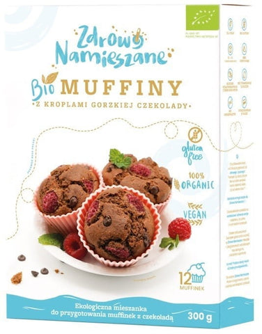 BIO-Mischung zum Backen von Muffins mit Tropfen dunkler Schokolade 300 g