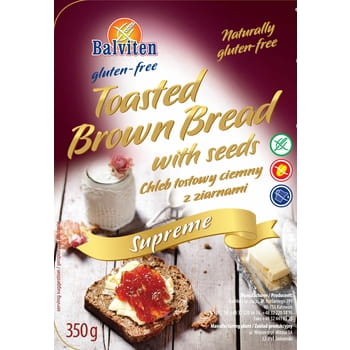 Balviten Toast dunkles Brot mit Körnern 350g glutenfrei