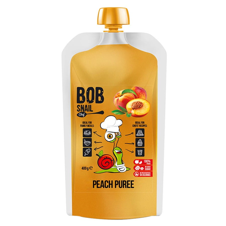 Pfirsichpüree 100% Frucht 400ml BOB SNAIL