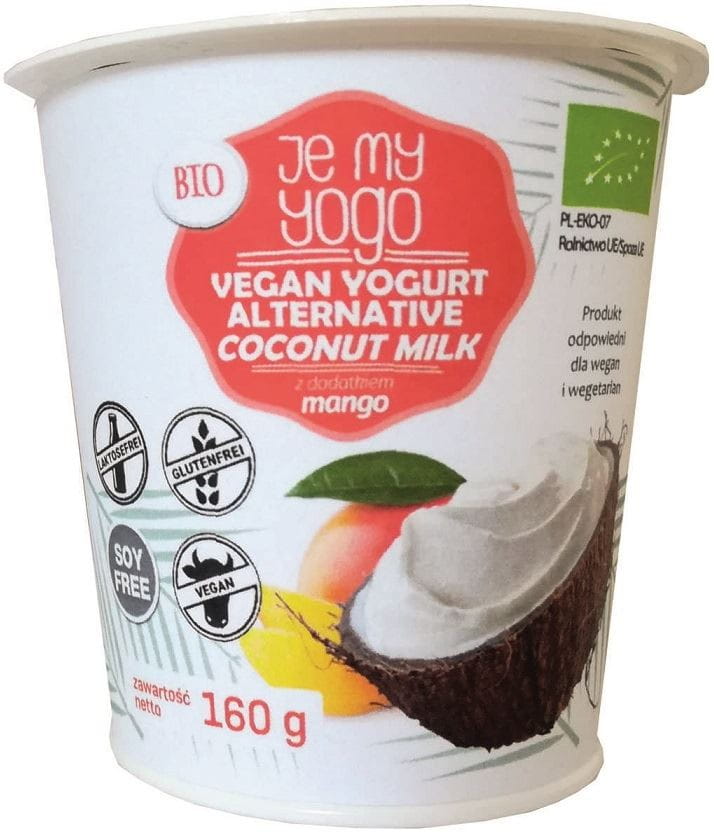 Coconut dessert with mango gluten free BIO 160 g - KOKO YOGO ...