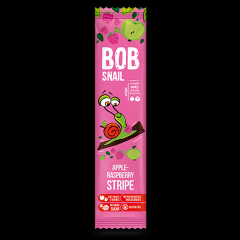 Streifenapfelsnack - Himbeere 14g BOB SNAIL