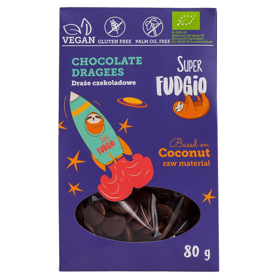 Glutenfreie Schokoladen-Dragees BIO 80g SUPER FUDGIO