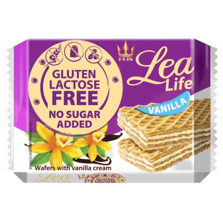 Vanillewaffeln ohne Gluten, Laktose und ohne Zuckerzusatz 95g LEA LIFE