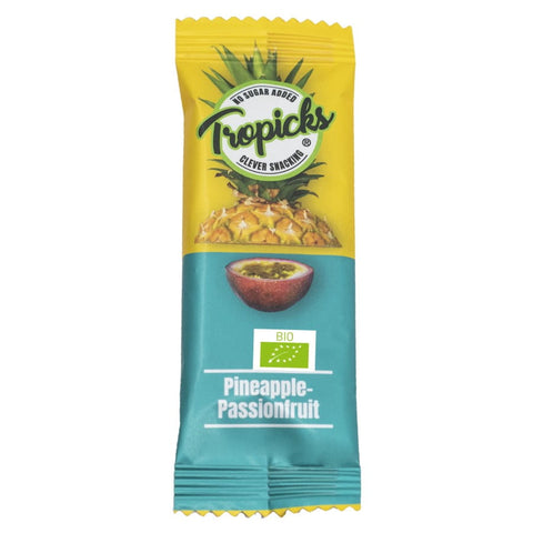 Riegel 96% Ananas 4% Maracuja BIO 20g TROPICKS