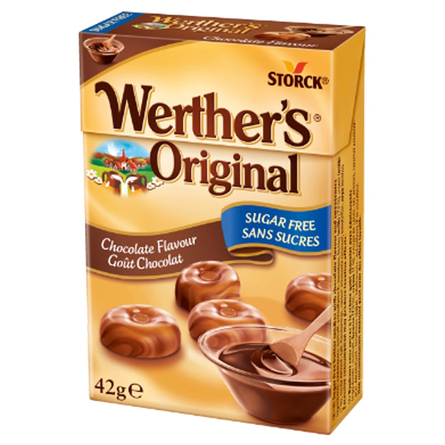 Karamellen mit Schokoladengeschmack ohne Zucker 42g WERTHER'S ORIGINAL