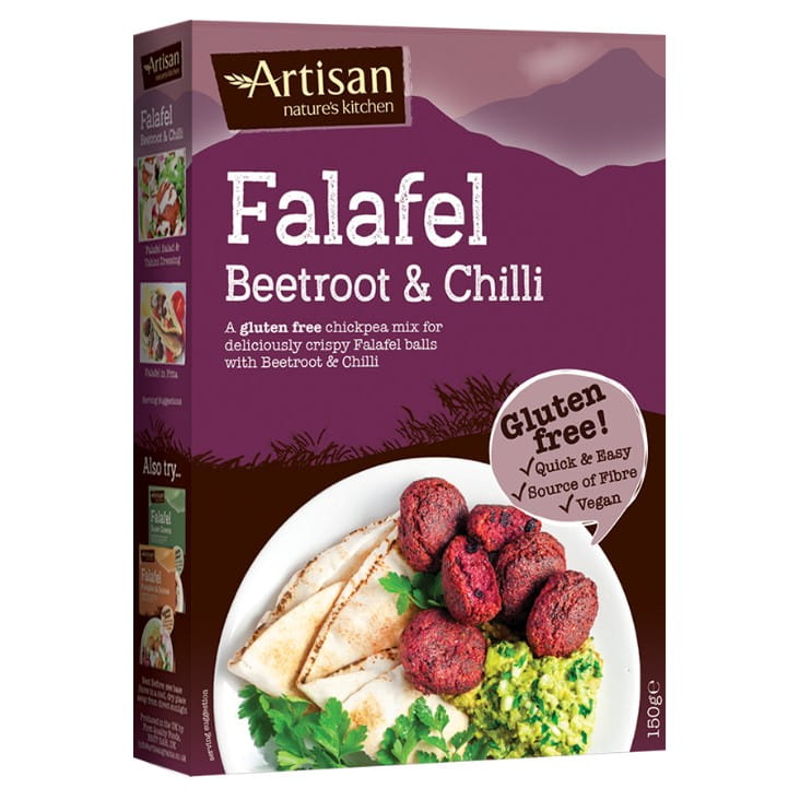 Kichererbsen-Falafel mit Rote Bete und Chili 150 g ARTISAN GRAINS