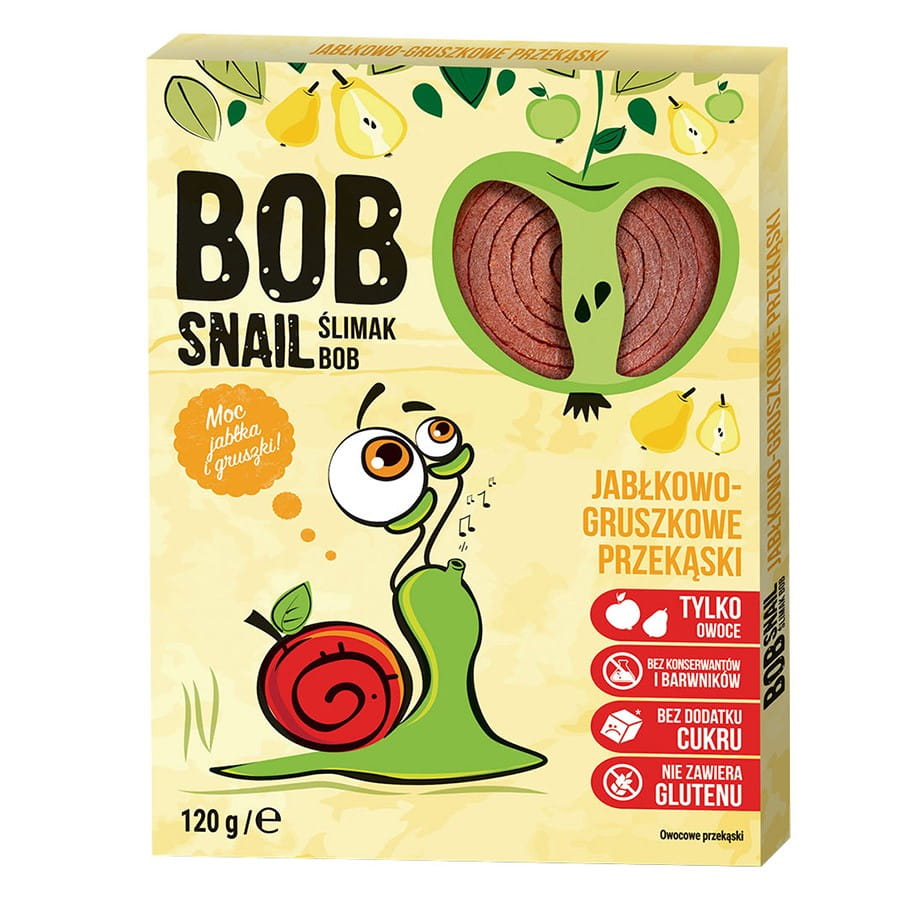 Apfel-Birnen-Snack mit Früchten ohne Zuckerzusatz 120g BOB SNAIL