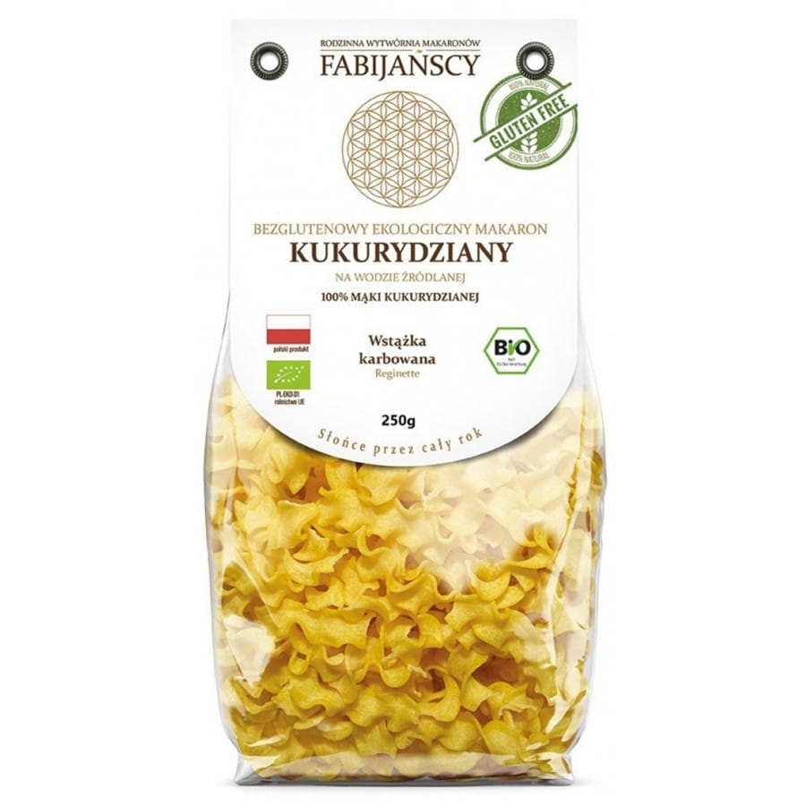 Maisnudeln "Rippenband" glutenfrei BIO 250g FABIJAŃSCY